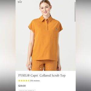 Mediclo Burnt orange scrub set NWOT size XS